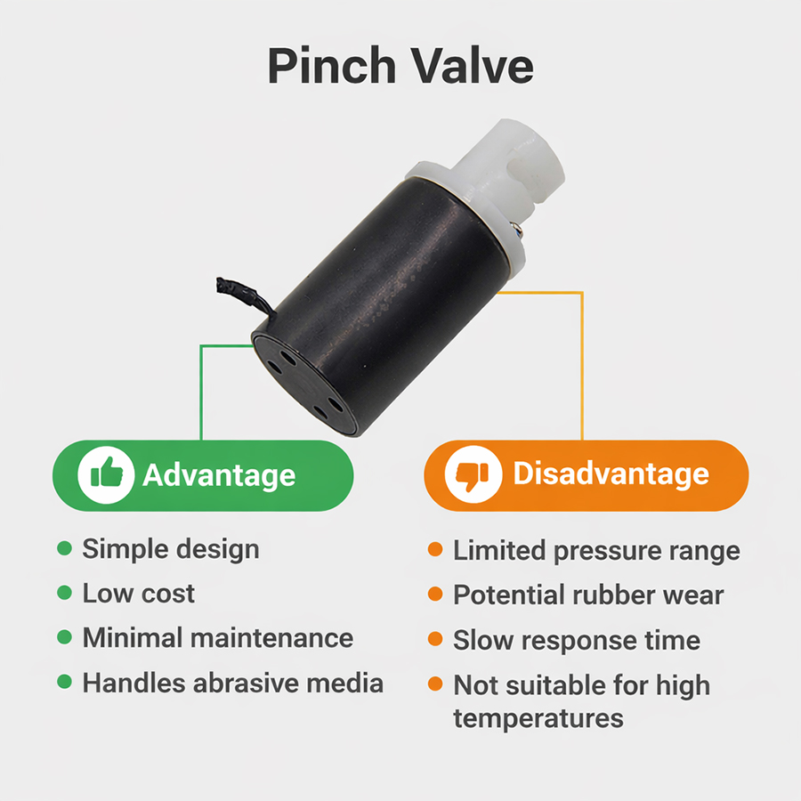 Advantage and Disadvtage of Pinch Vavle