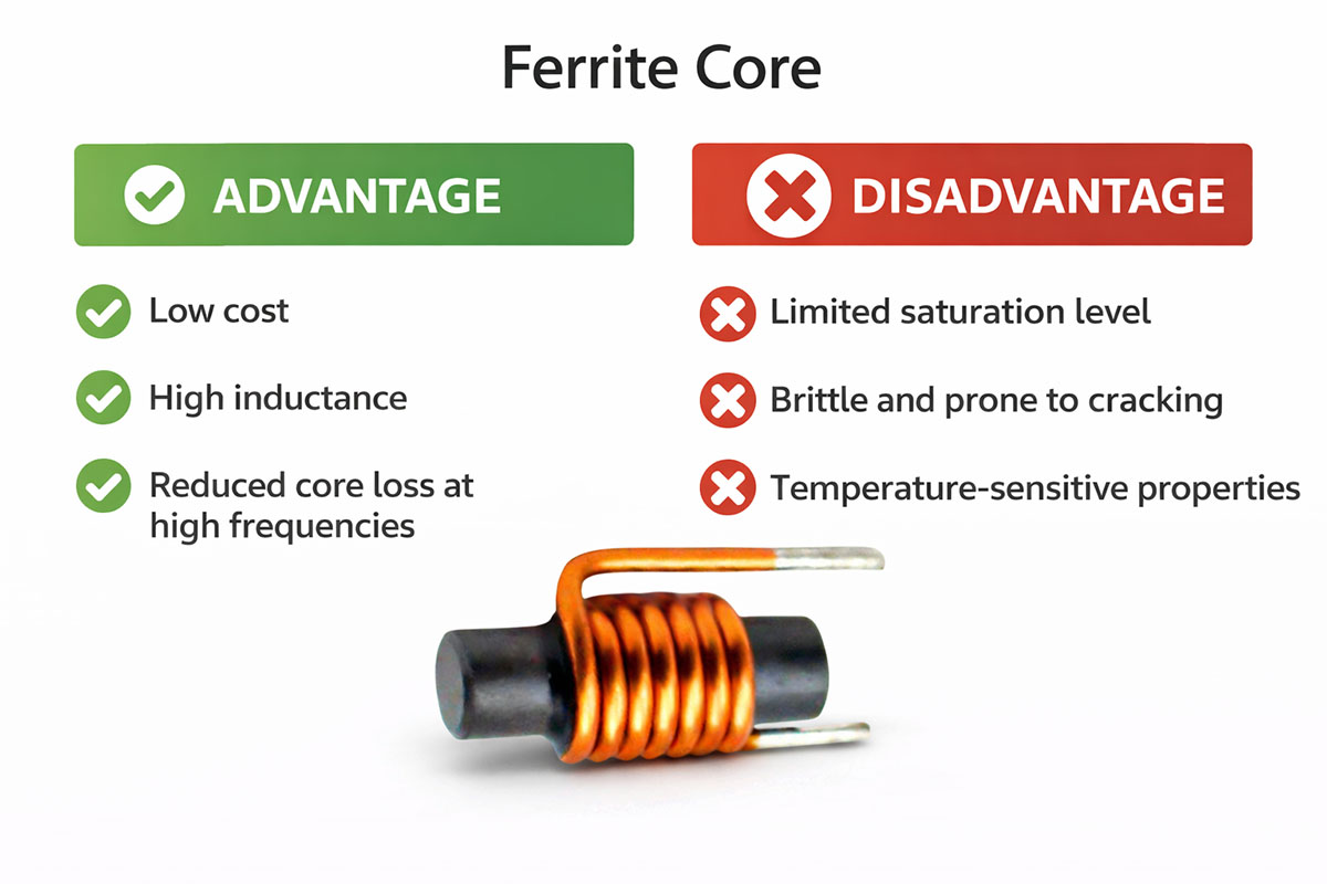 Kalamangan at Disbentaha ng Ferrite Coil Inductor