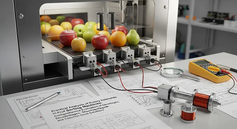 Solenoid rotativ pentru mașina de sortat fructe