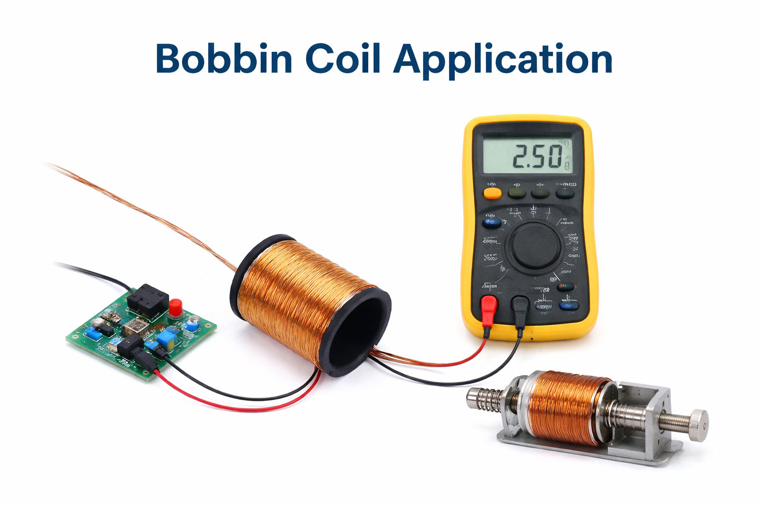 The application of a coil bobbin