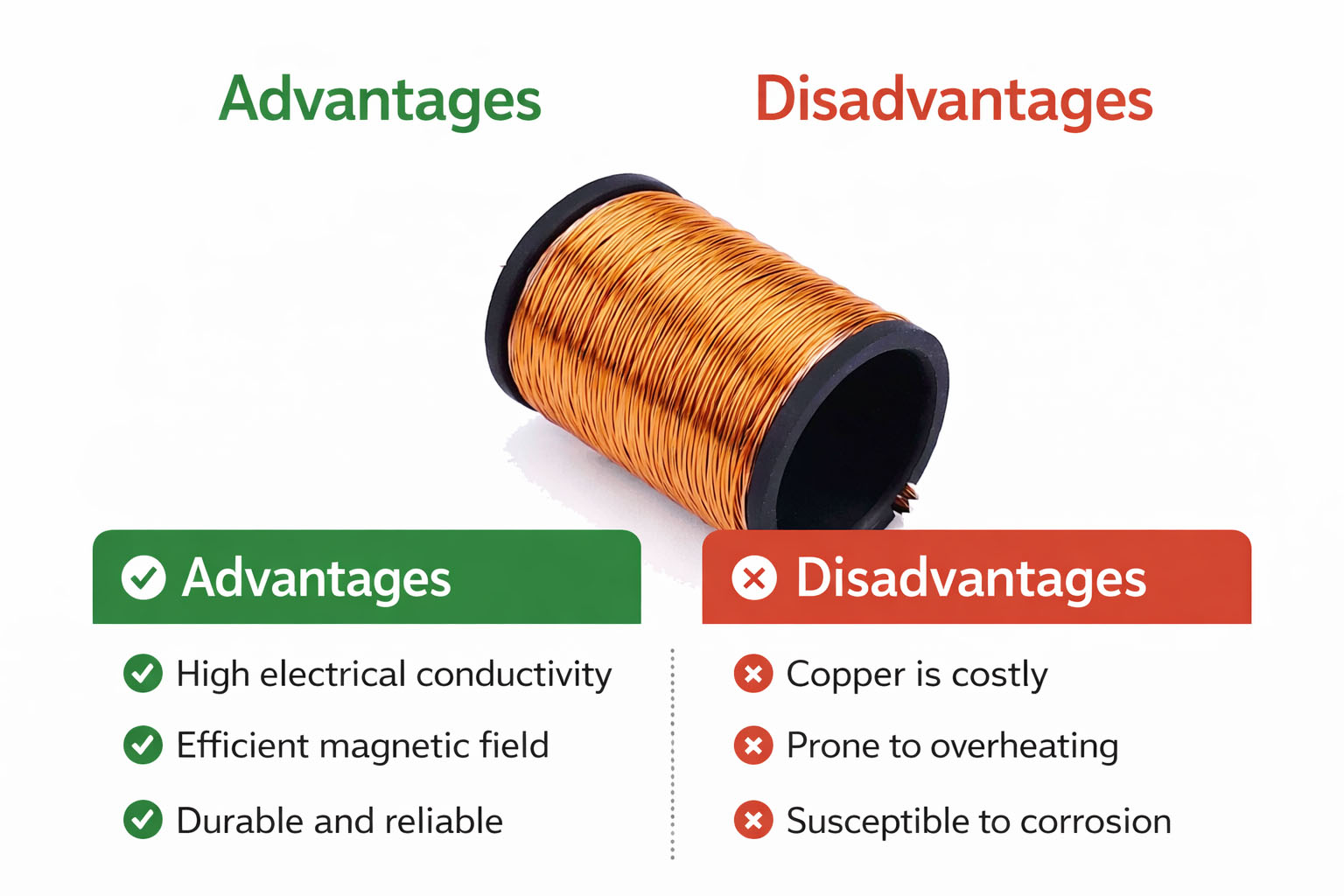 coil bobbin advantage and disadvantage