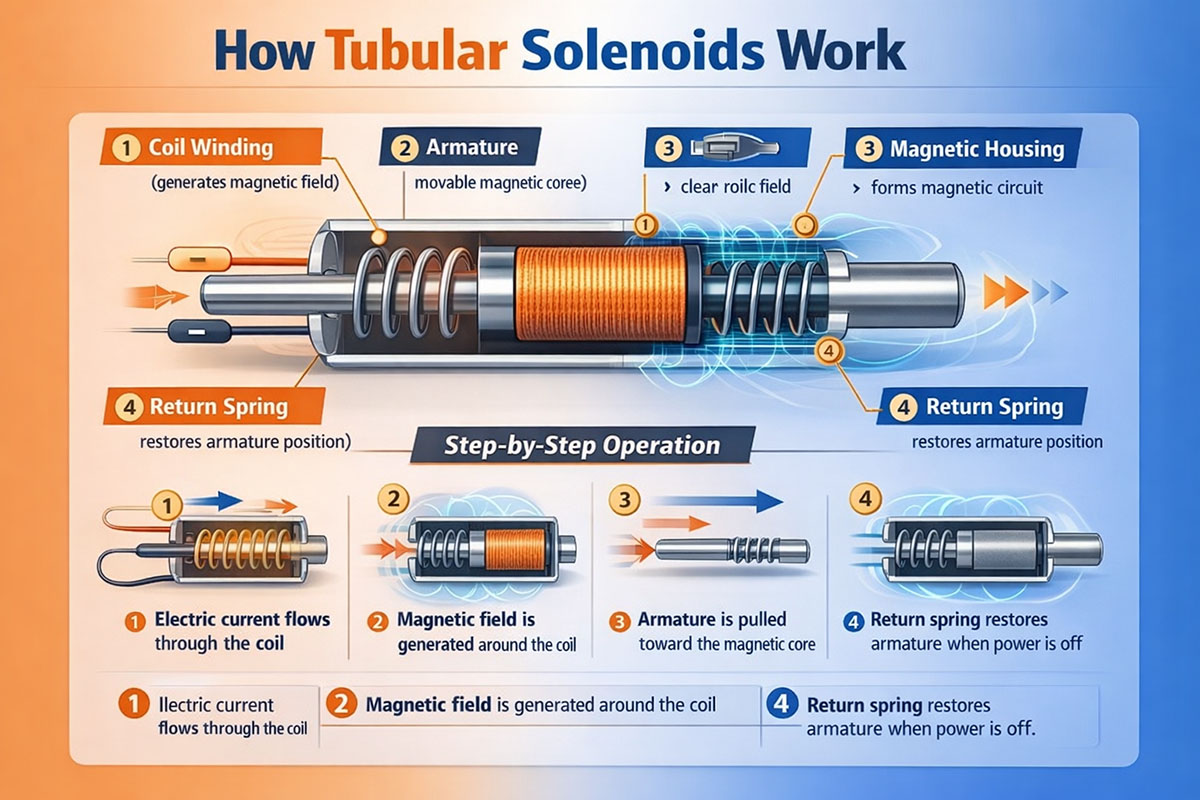 Cómo funciona el solenoide tubular