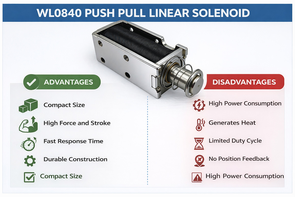 Push Pull Linear Solenoid Adv. and Disadv