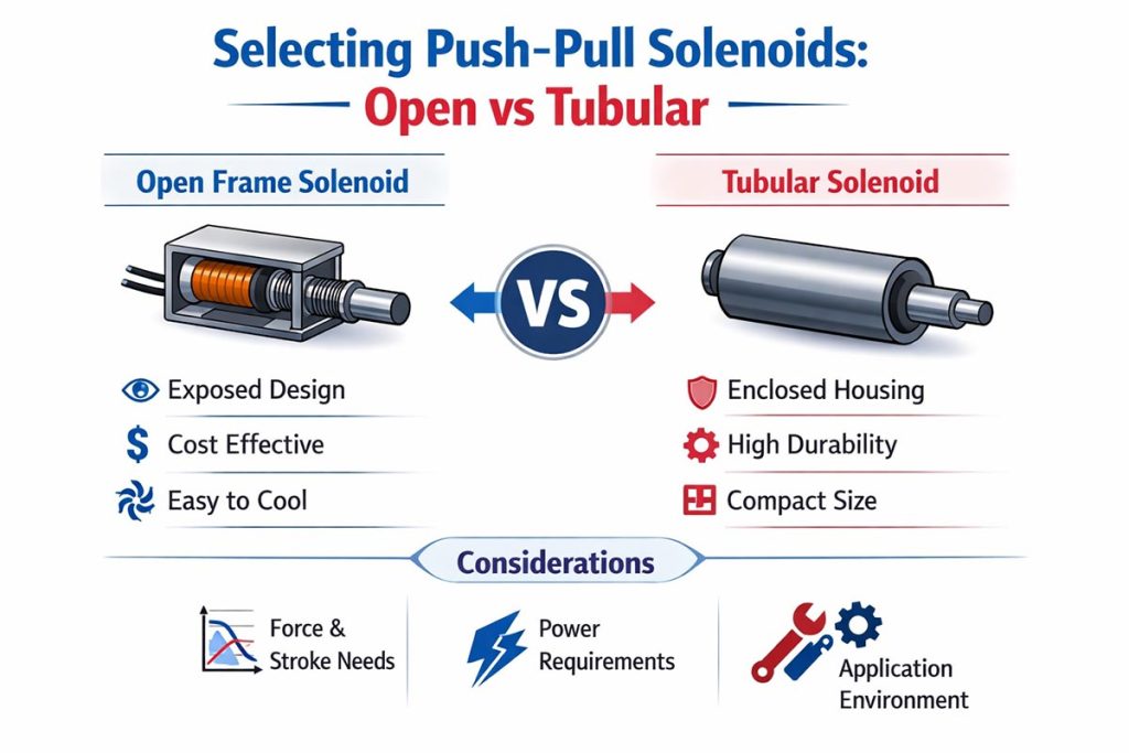 Selecting Push-Pull Solenoids - Open Vs Tubular