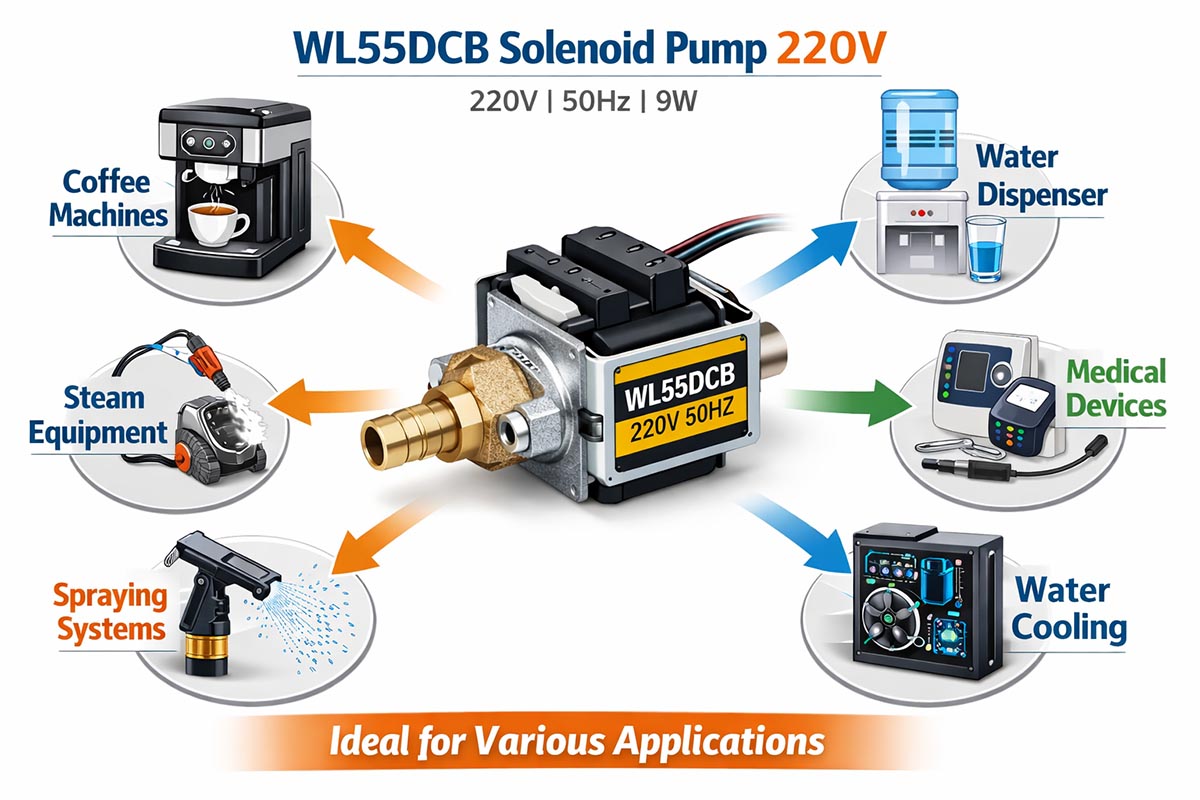 Aplikasyon sa Industriya ng WL55 DCB Solenoid Pump 220V