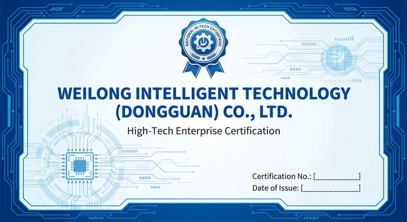 Weilong Hi-Tech-Zertifizierung