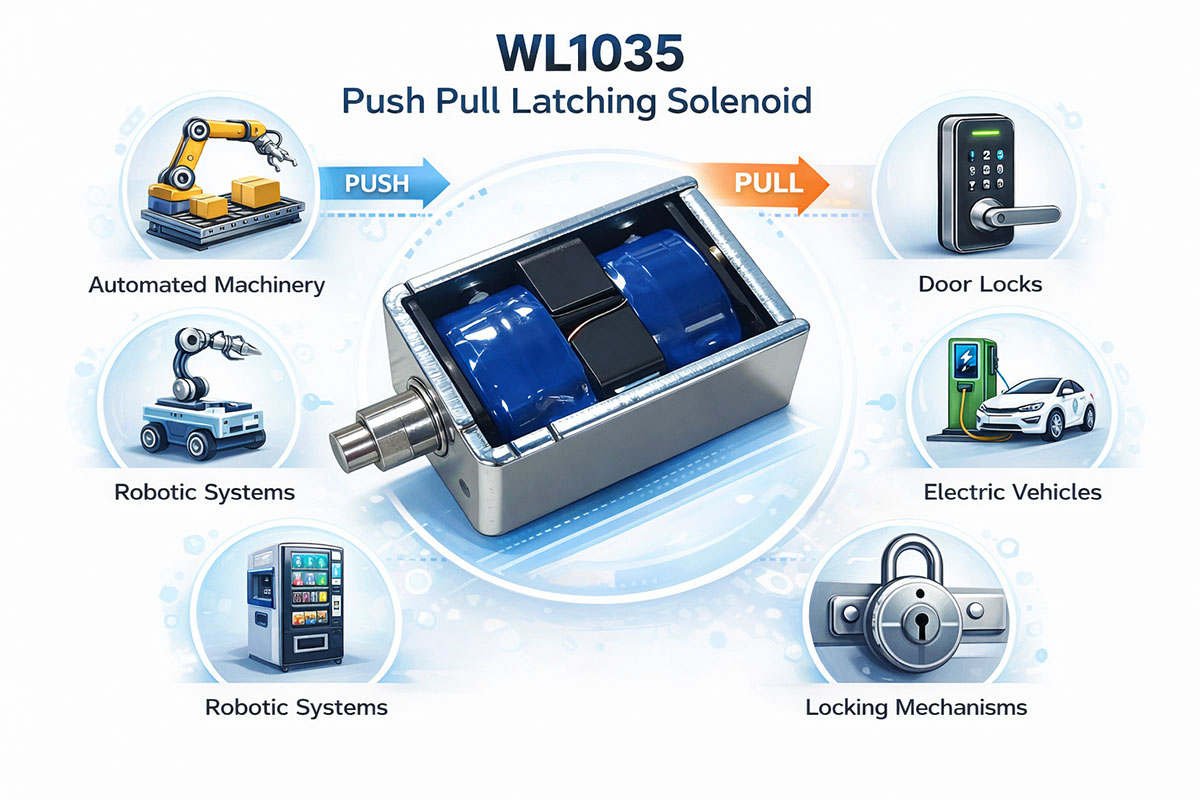 Ứng dụng van điện từ chốt đẩy kéo wL1035