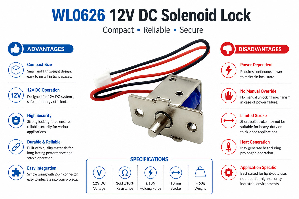 12V DC Solenoid Lock Advantage and Disadvantage