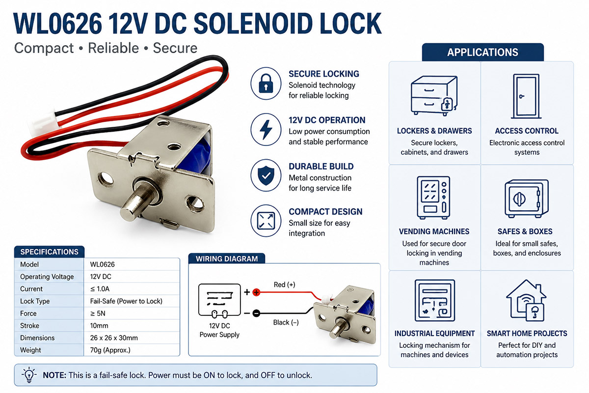 12V DC Solenoid Lock Application