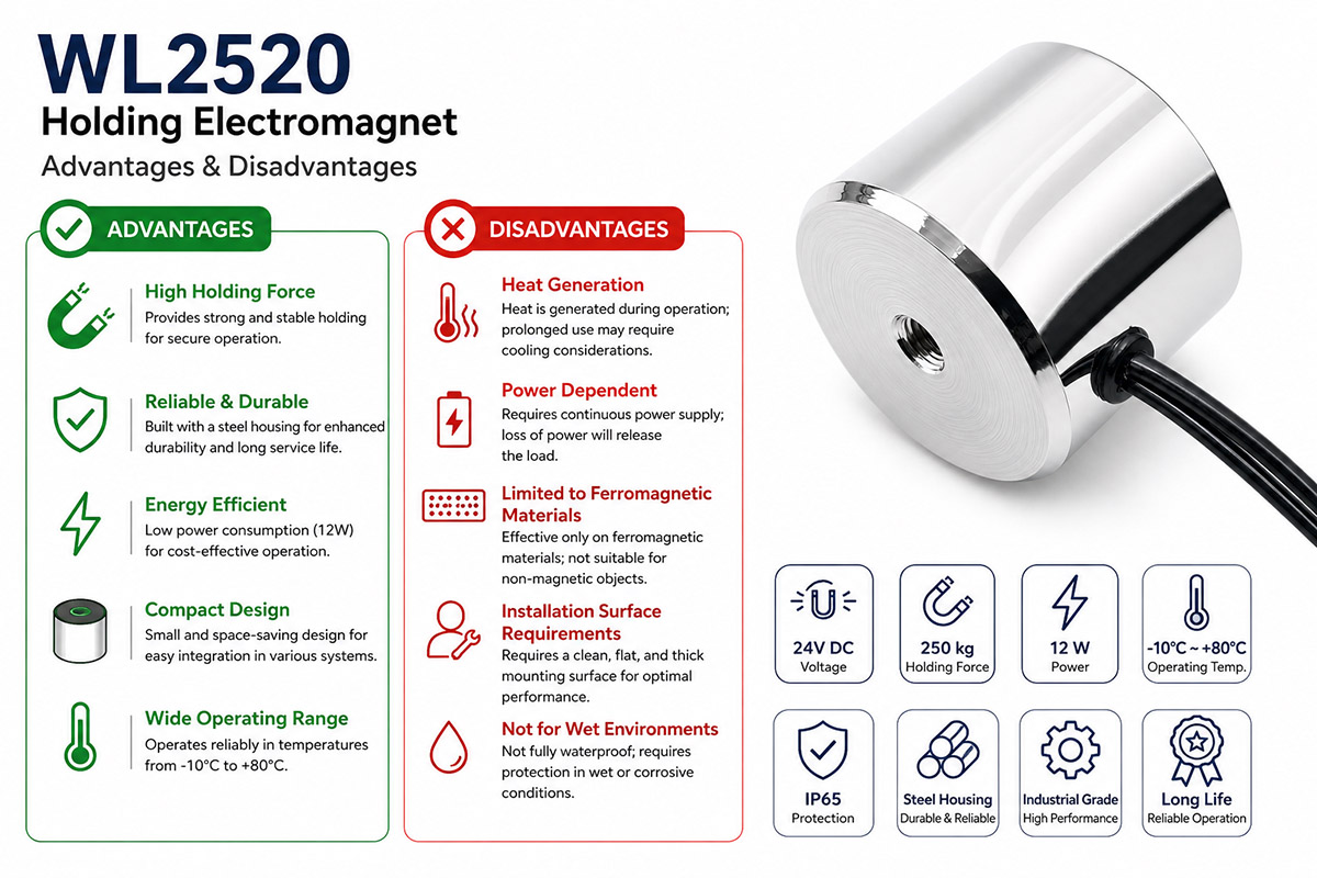 Holding an Electromagnet: Advantages and Disadvantage