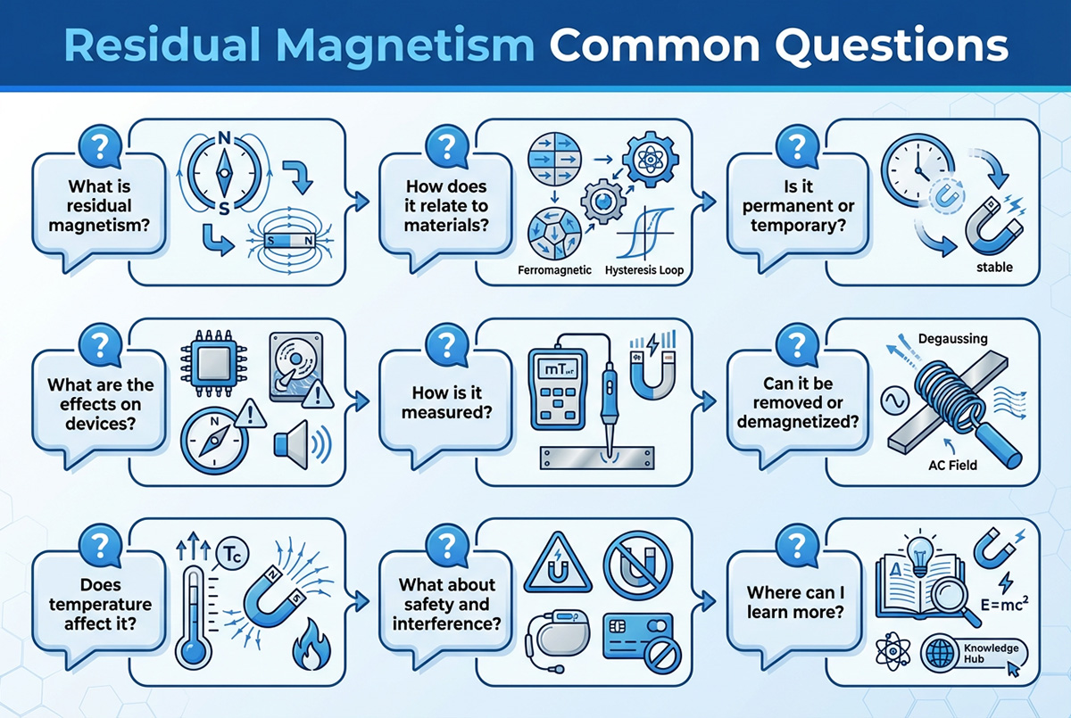Preguntas frecuentes sobre el magnetismo residual