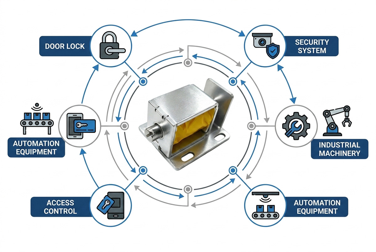 Small Solenoid Lock Industrial Application
