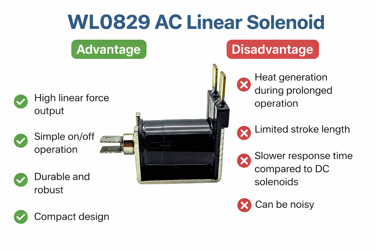WL 0829 AC lineær solenoid adv. og disadv.