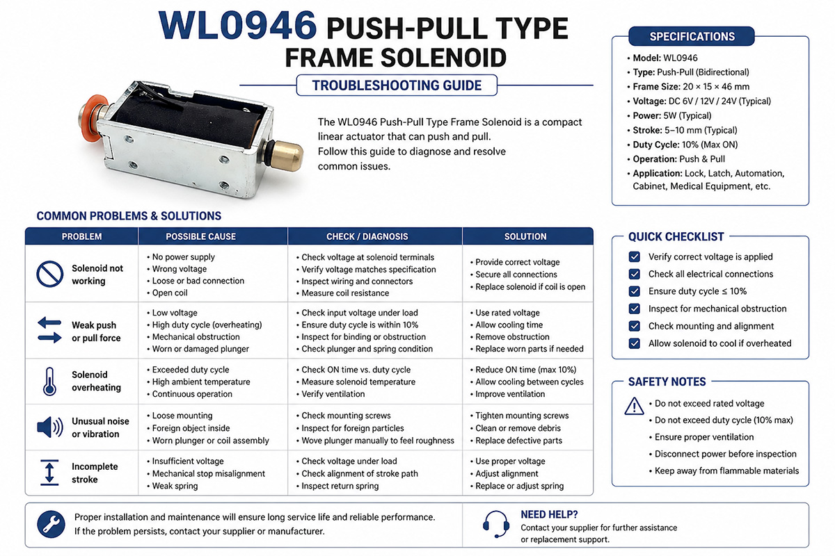 ush-pull Frame Solenoid Troubleshooting guide