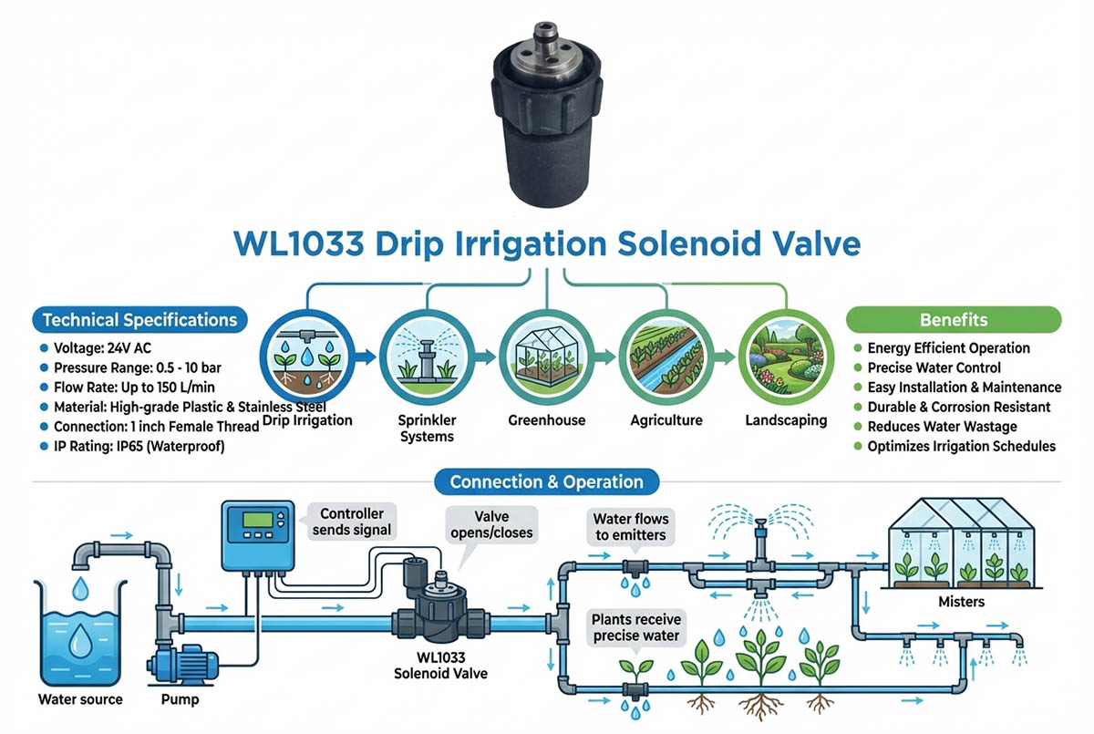 WL1033 Drip Irritagion Solenoid Valve Application