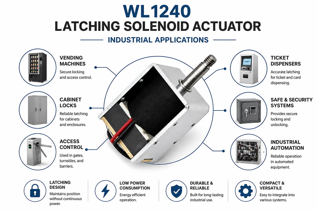 WL1240 Latching Solenoid Actuator Industrial Application