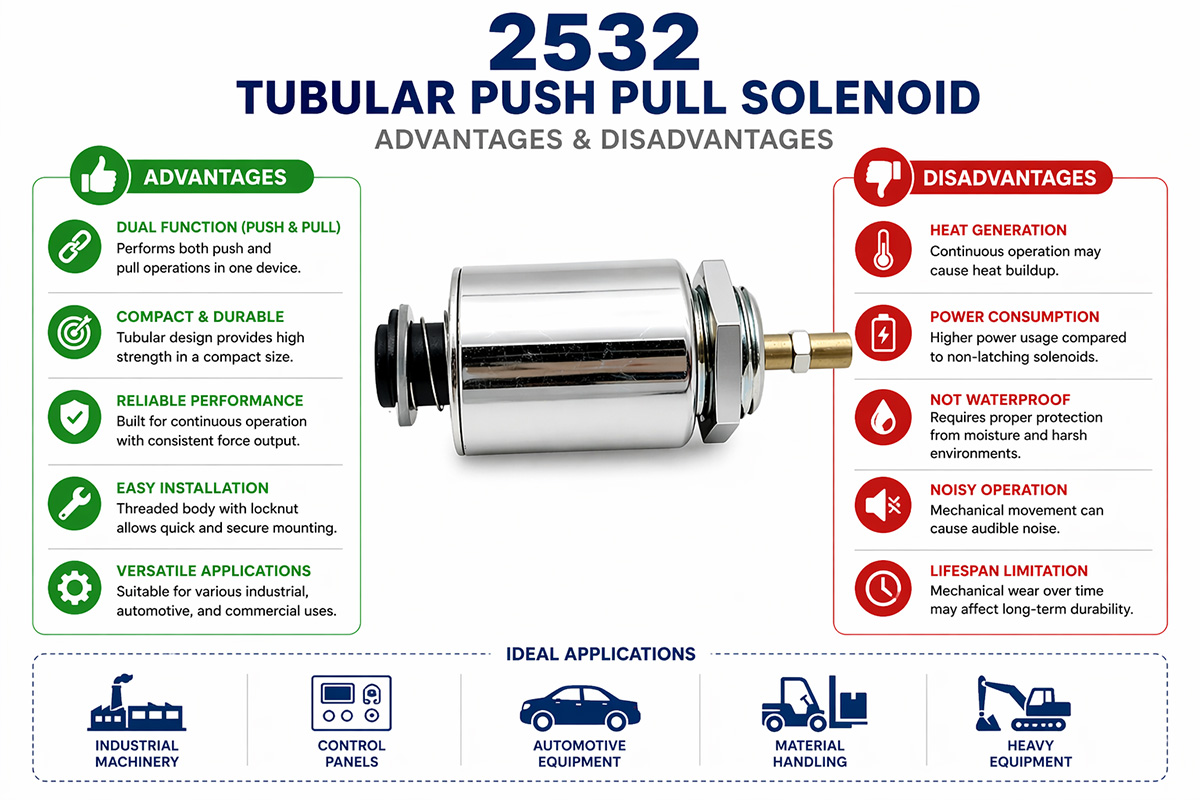 Avantajul și dezavantajul solenoidului tubular de împingere și tragere WL2532