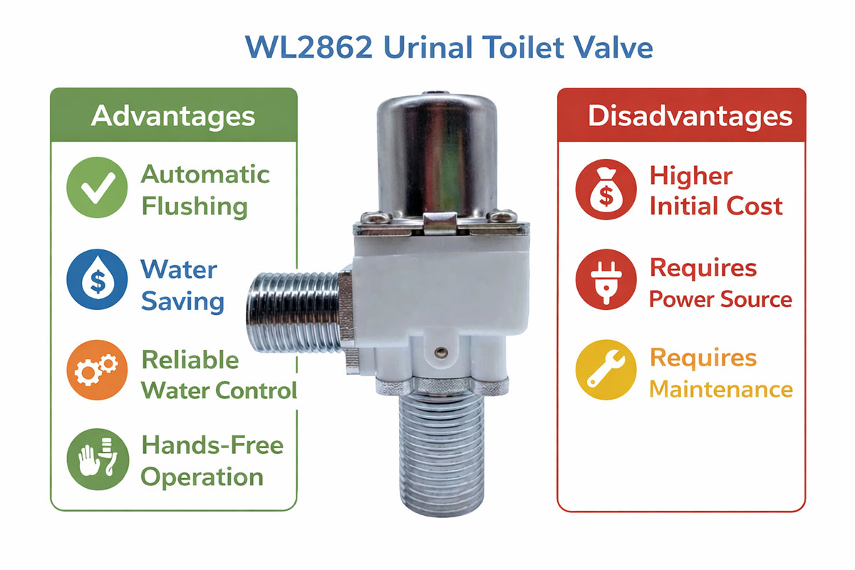 WL2862 Urinal Toilet Valve Adv. and Disadv.