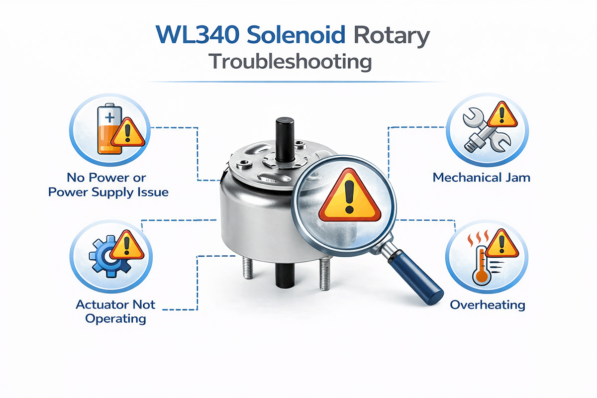 WL340 Solenoid Roterende Fejlfindingsvejledning
