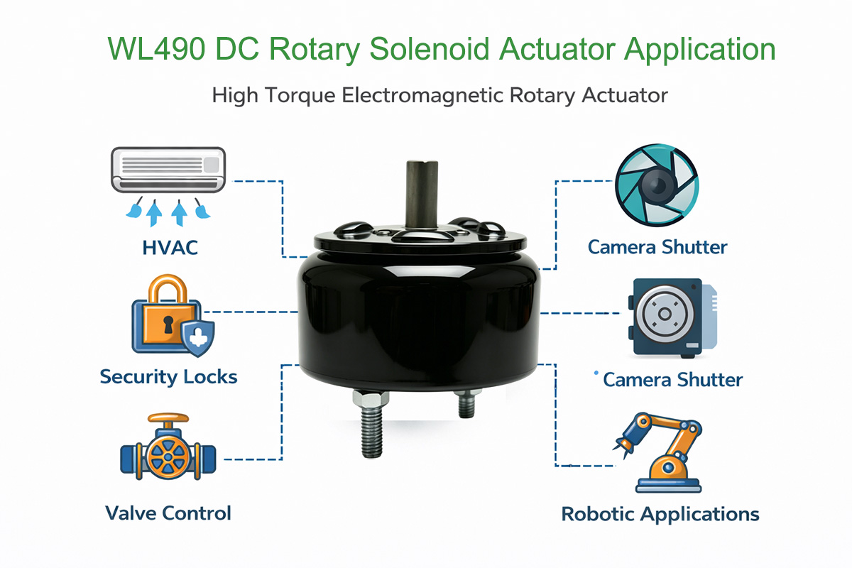 Applicazione dell'attuatore a solenoide rotativo WL490 CC