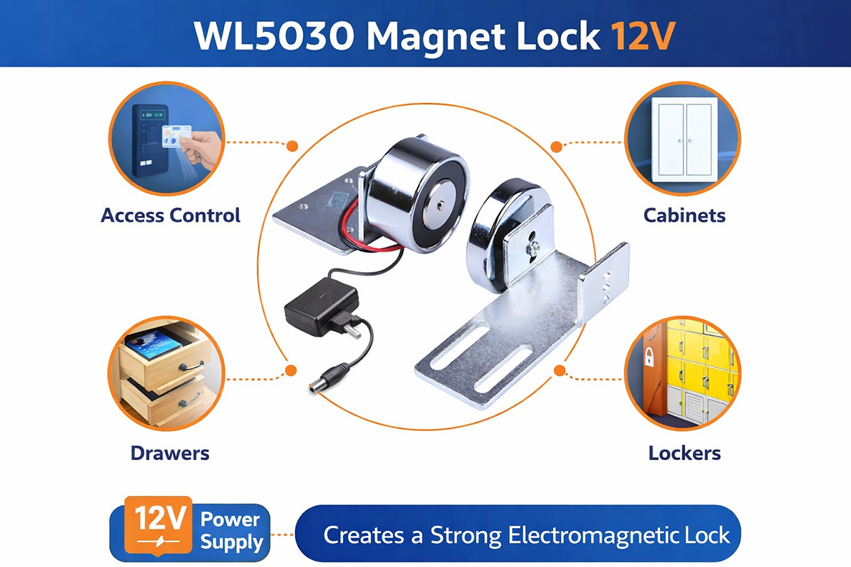 Fampiharana WL5030 Magnet Lock 12V