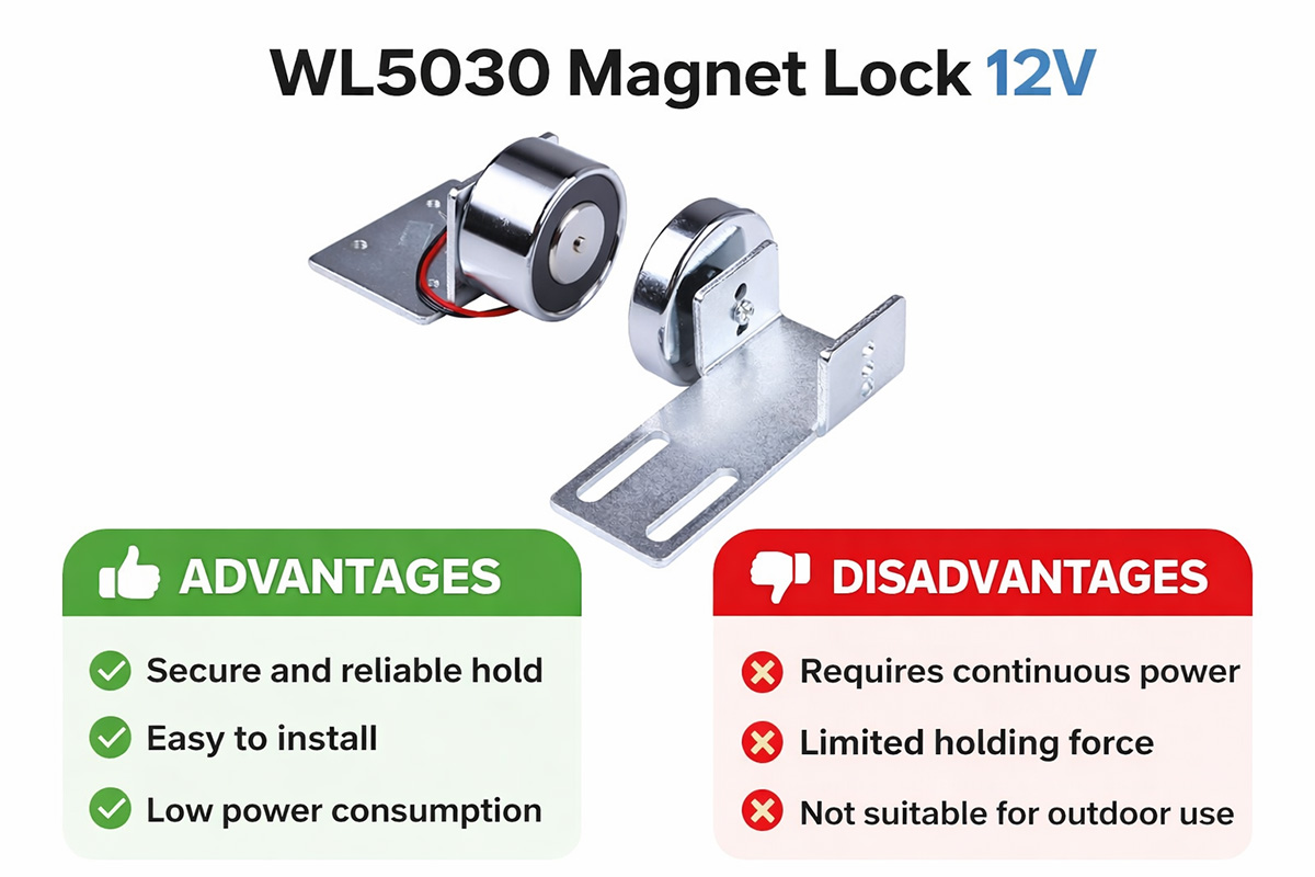 WL5030 Magnetic Lock 12V: Tombony sy fatiantoka
