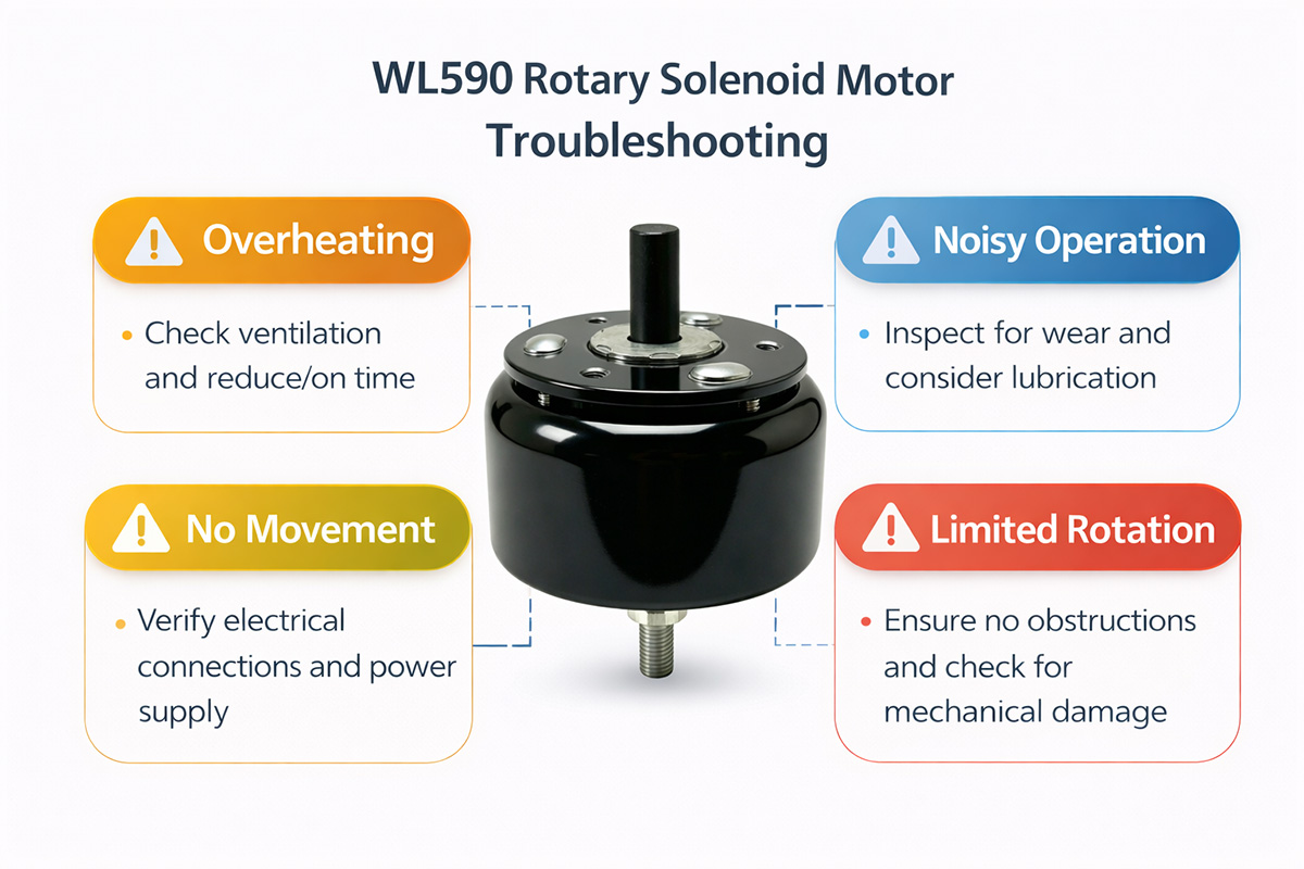 Felsökningsguide för WL590 roterande solenoidmotor