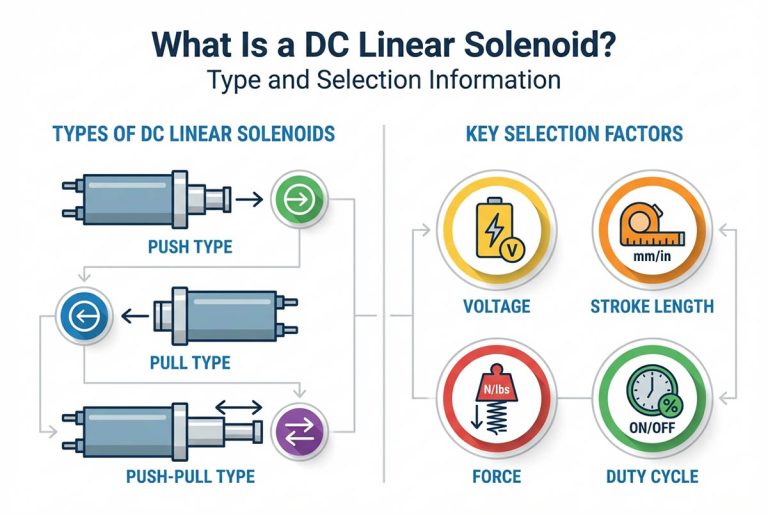 Ce este un tip de solenoid liniar de curent continuu și ce este selecția acestuia?