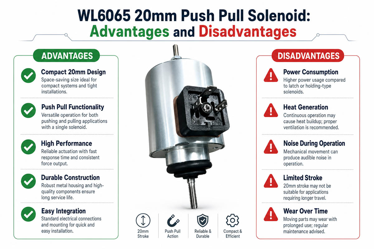 Vantaggi e svantaggi del solenoide Push Pull con corsa di 20 mm