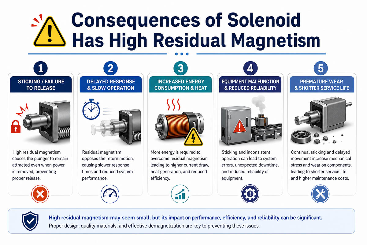 Konsekuensi dari Solenoid yang Memiliki Magnetisme Sisa Tinggi