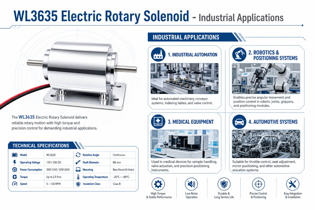 Aplikasyon sa Industriya ng Elektrikong Rotary Solenid