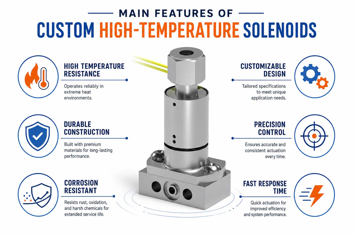 Solusyon sa mga Tampok ng Mataas na Temperatura na Solenoid