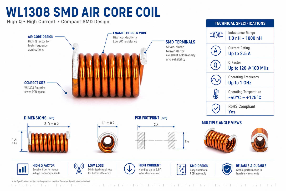 SMD Air Core Coil Technical Specification
