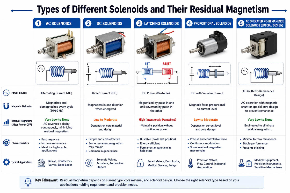 Berbagai Jenis Solenoid dan Magnetisme Sisanya