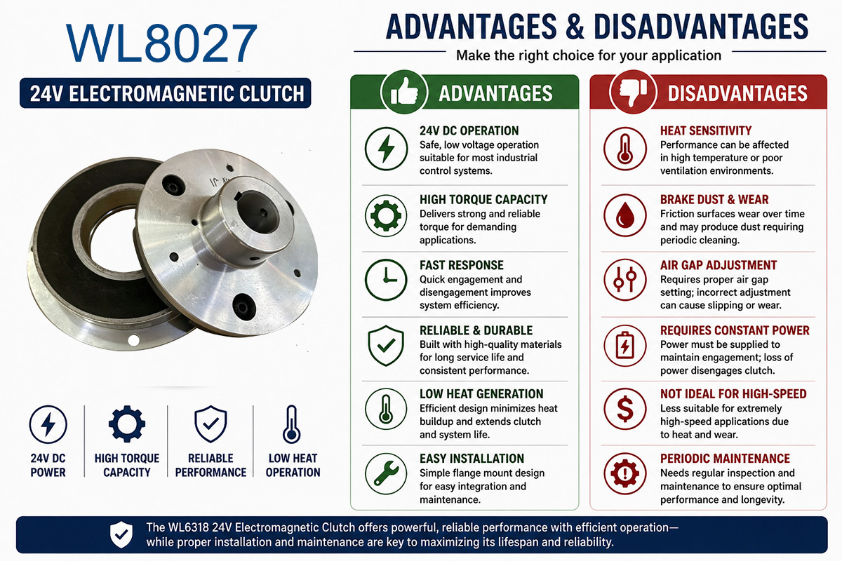 WL8027 Electromagnetic Clutch: Advantages and Disadvantages