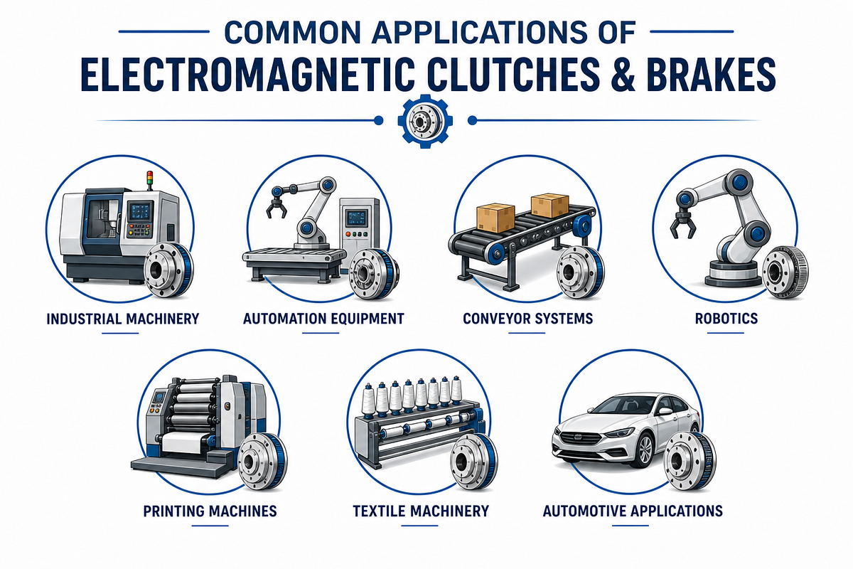 electromagnet clutches & brakes common application