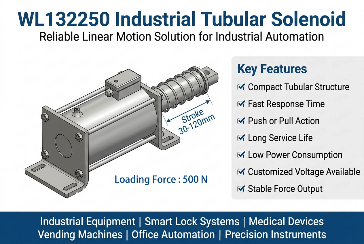 Solenoid Tabung Industri untuk Peralatan Otomatis