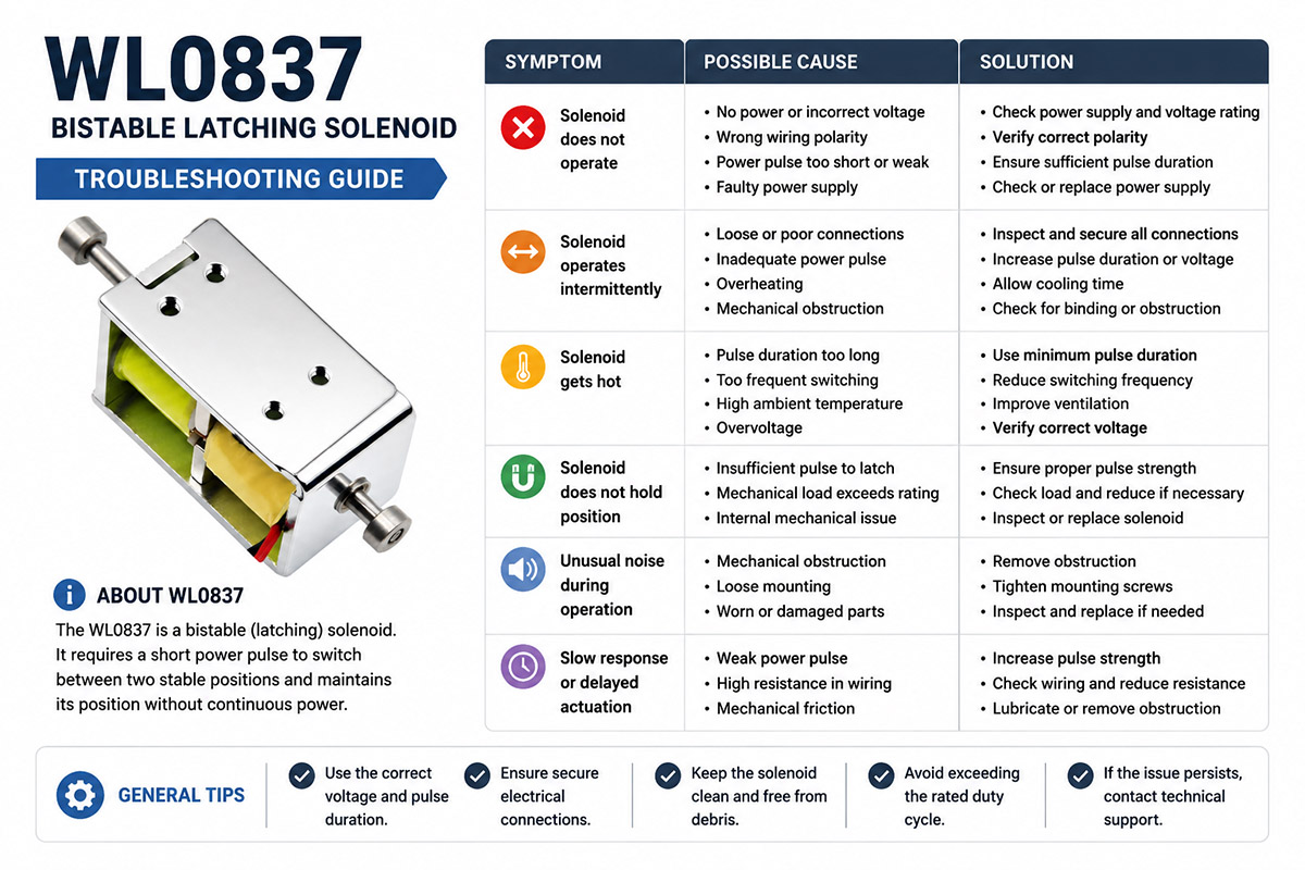 Guide de dépannage des solénoïdes de verrouillage bistables