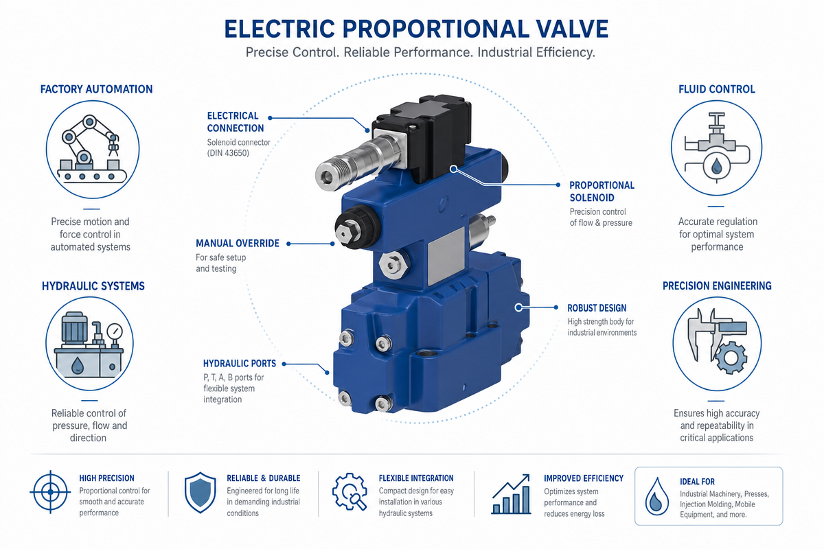 Katup Proporsional Elektrik untuk Aplikasi Industri