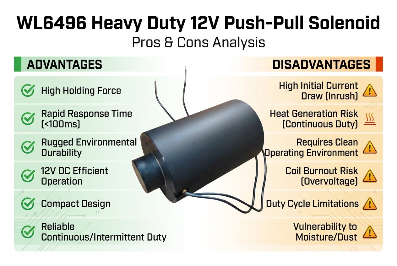 Heavy duty push pull solenoid advantage and disadvantage