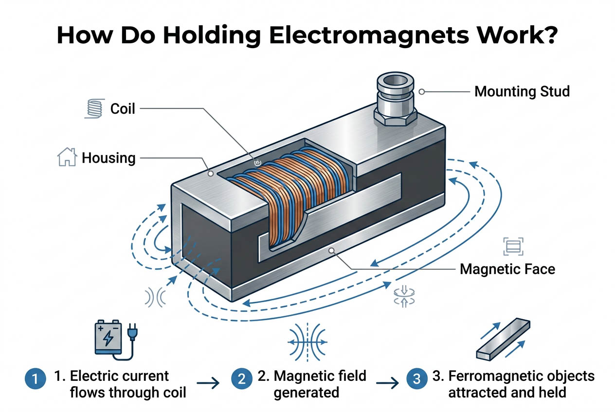 Wie funktionieren Halte-Elektromagnete?