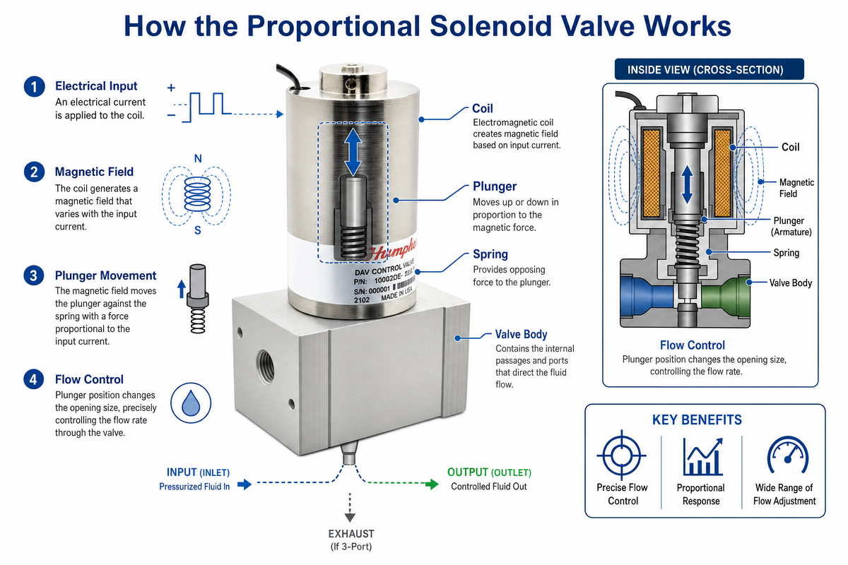 Cara kerja Katup Solenoid Proporsional