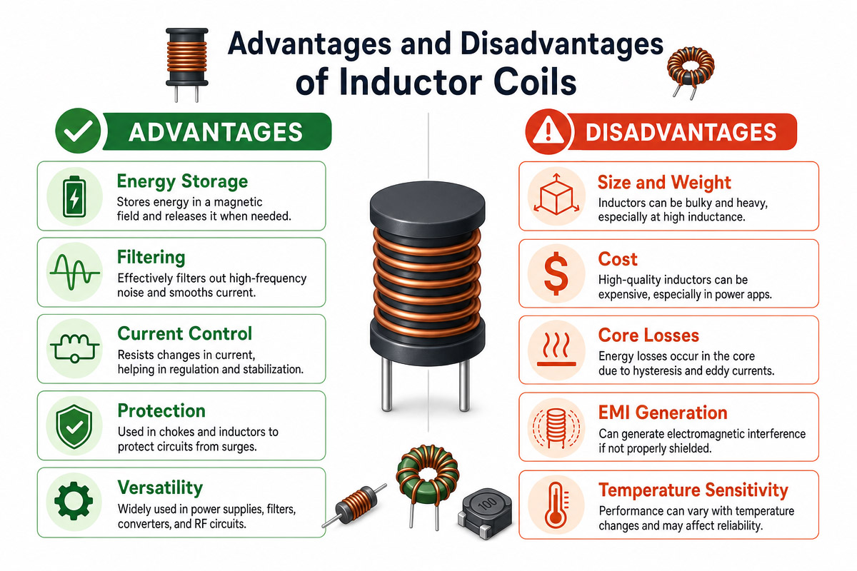 Inductor Coil Advantage and Disadvantage