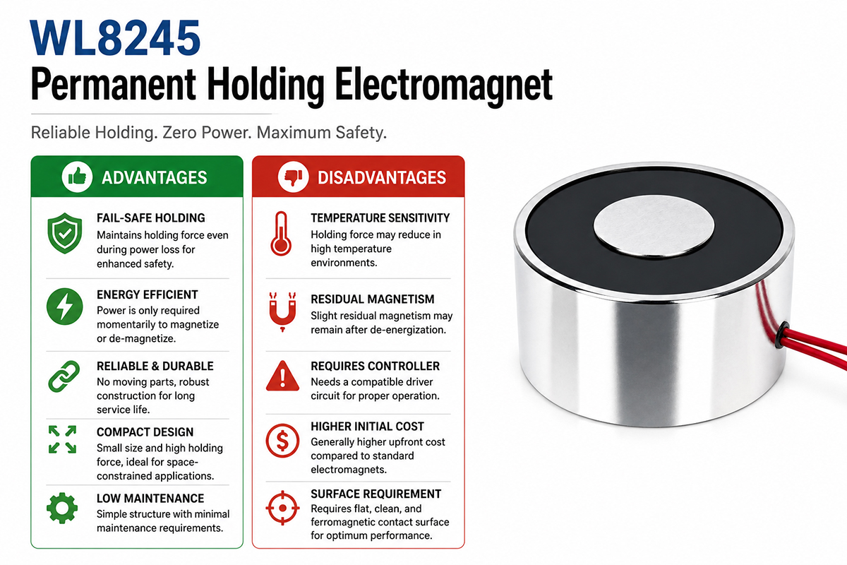 Permanent Holding Electromagnet Advantage and Disadvantage