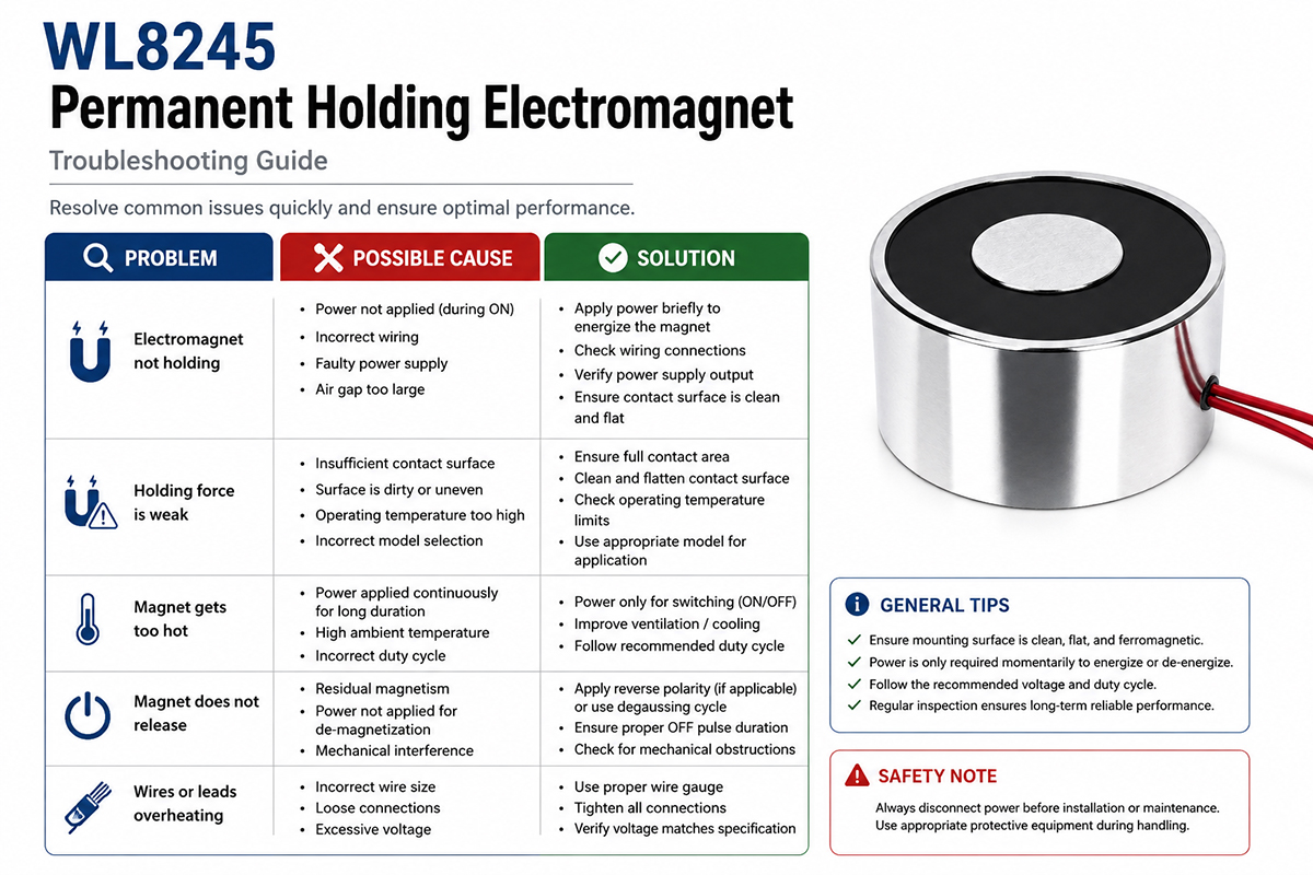 Permanent Holding Electromagnet Troubleshooting Guide