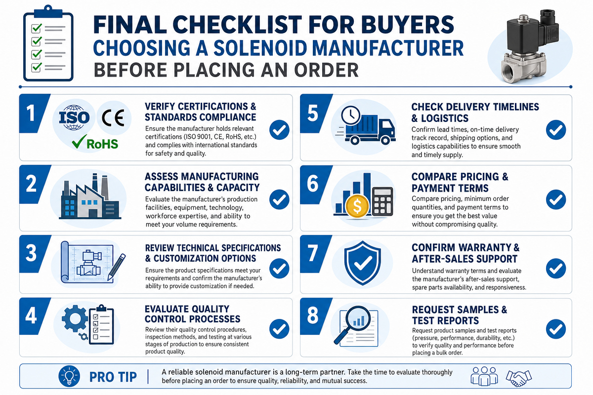 Solenoid Manufacturer For buer Final Checking List