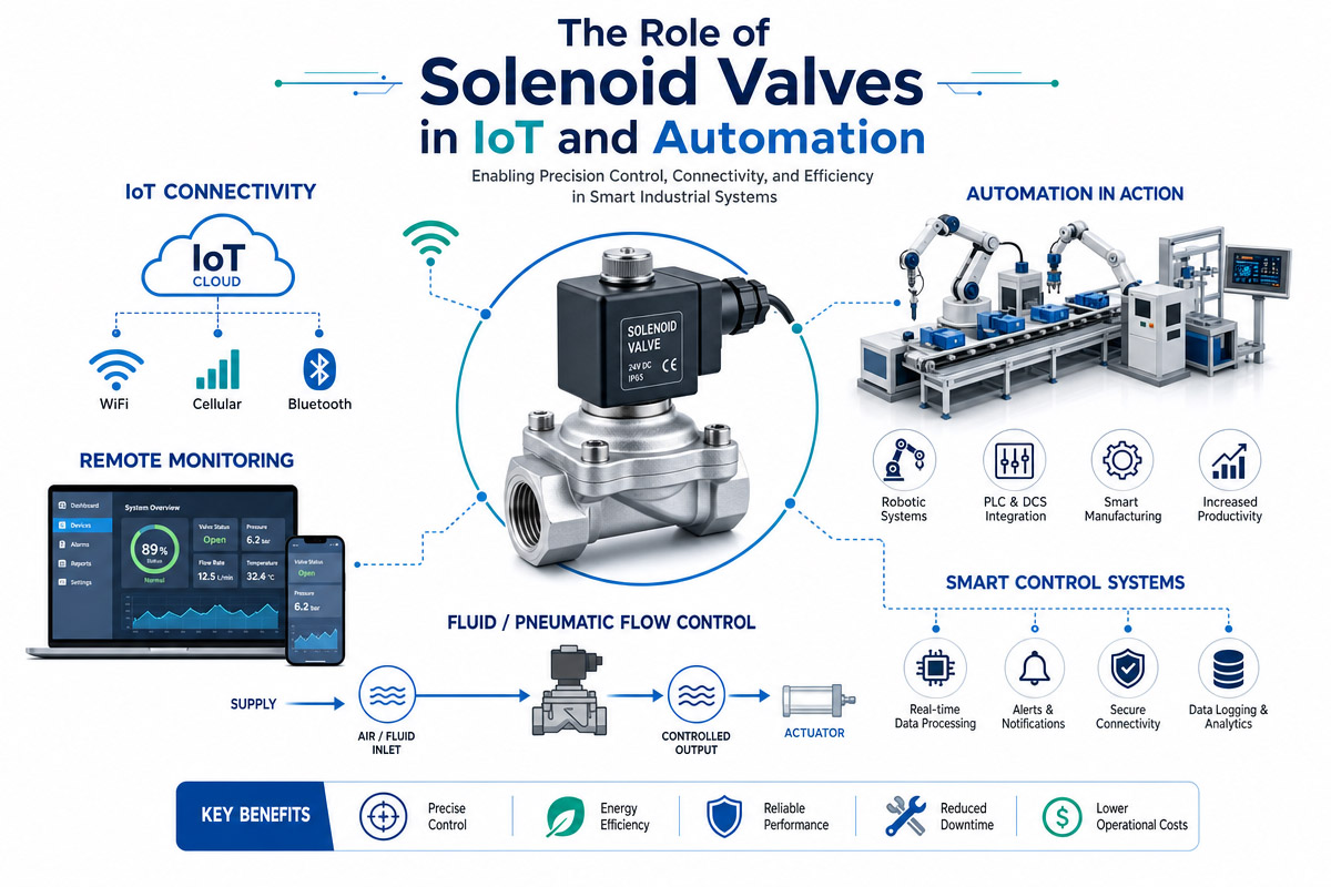 El papel de las válvulas solenoides en el IoT y la automatización