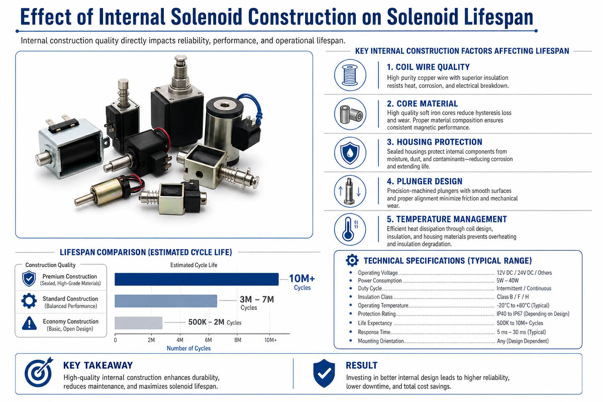 effect of internal solenoid construction on solenoid lifespan