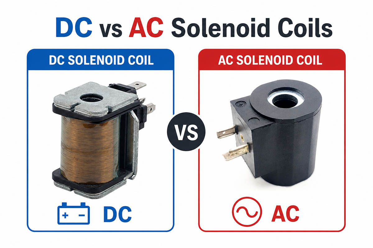 Bobinas solenoides de CC vs. CA