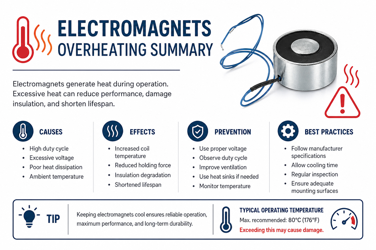 Electromagnets overheating summery